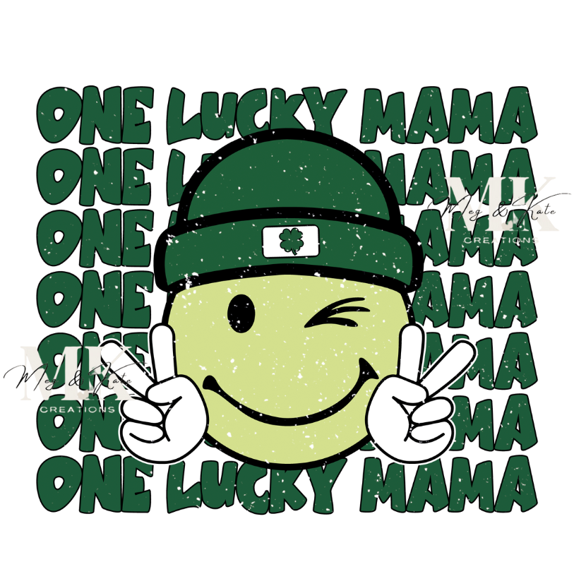 One Lucky Mama DTF TRANSFER