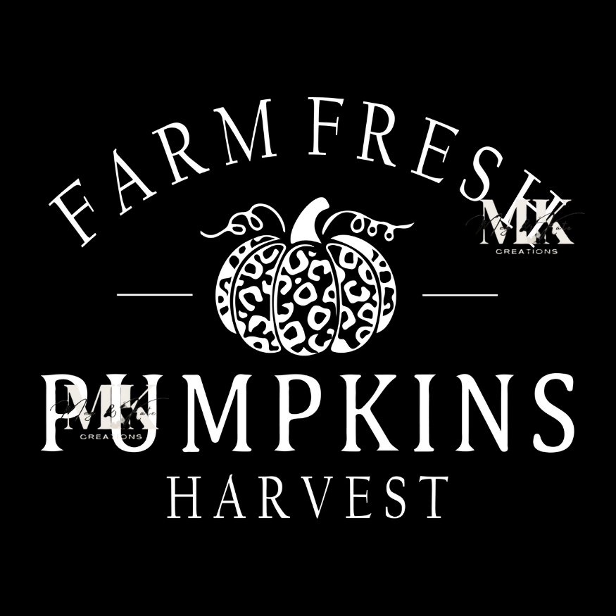 Farm Fresh Pumpkins Harvest DTF TRANSFER (White)