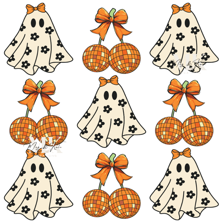 Ghost & Orange Cherries DTF TRANSFER