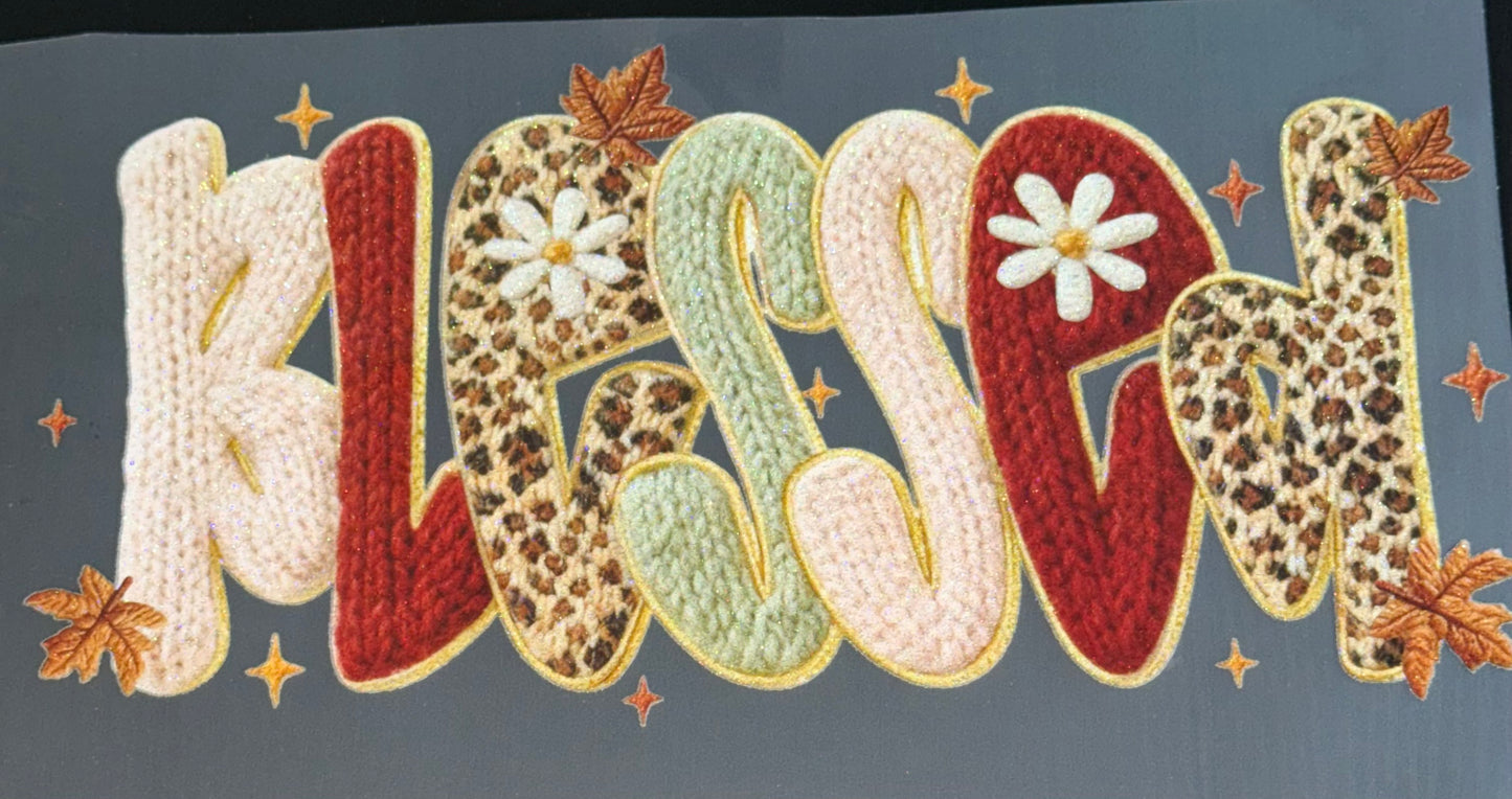 Leopard Blessed Glitter Screen Print