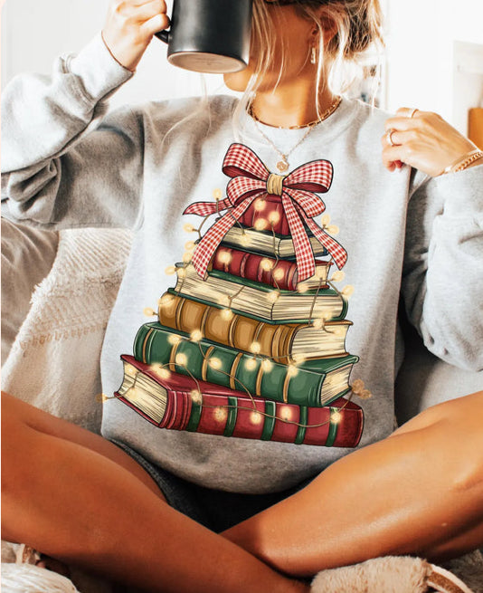 Book Tree Glitter Screen Print