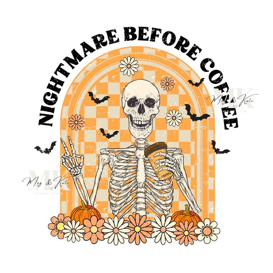 Nightmare Before Coffee #2 DTF TRANSFER