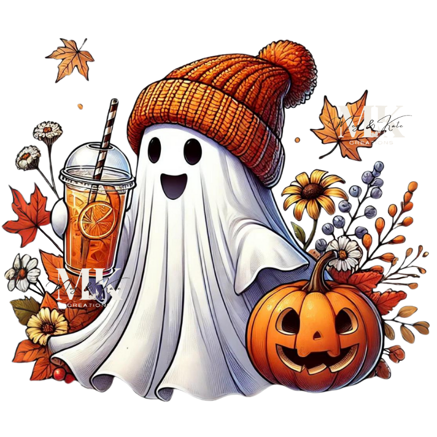 Ghost with Beanie DTF TRANSFER