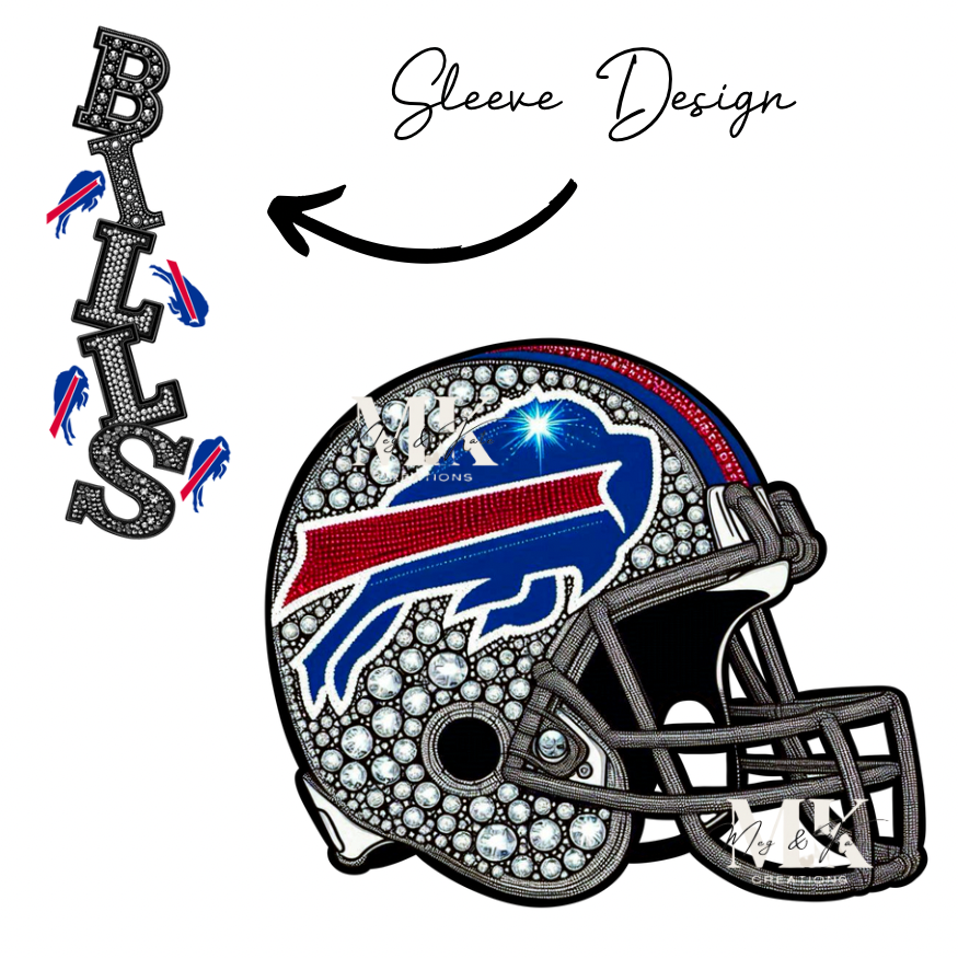 Bills rhinestone w/ sleeve DTF TRANSFER