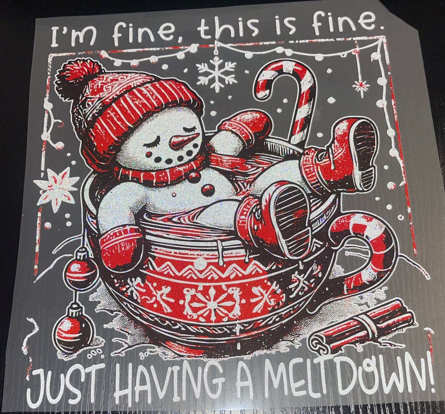 Just Having a Meltdown Glitter Screen Print