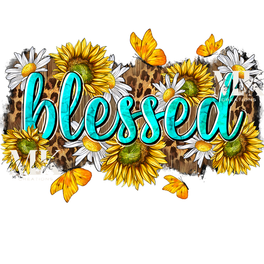 Sunflowers Blessed DTF TRANSFER