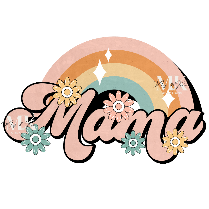 Retro Mama Rainbow DTF TRANSFER
