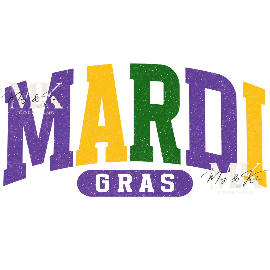 Retro Mardi Gras DTF TRANSFER