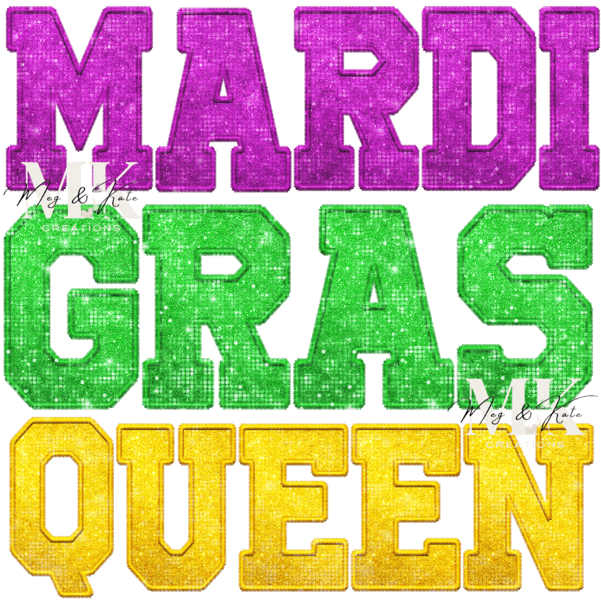 Mardi Gras Queen DTF TRANSFER