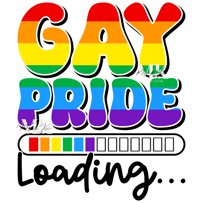 Gay Pride Loading DTF TRANSFER