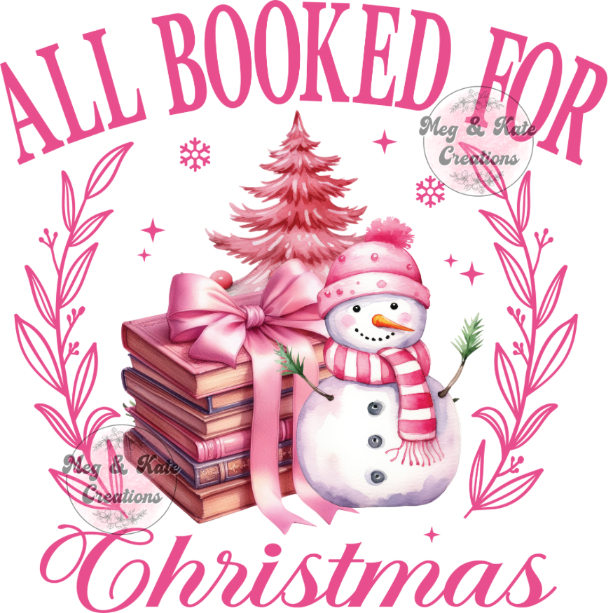All Booked for Christmas DTF TRANSFER
