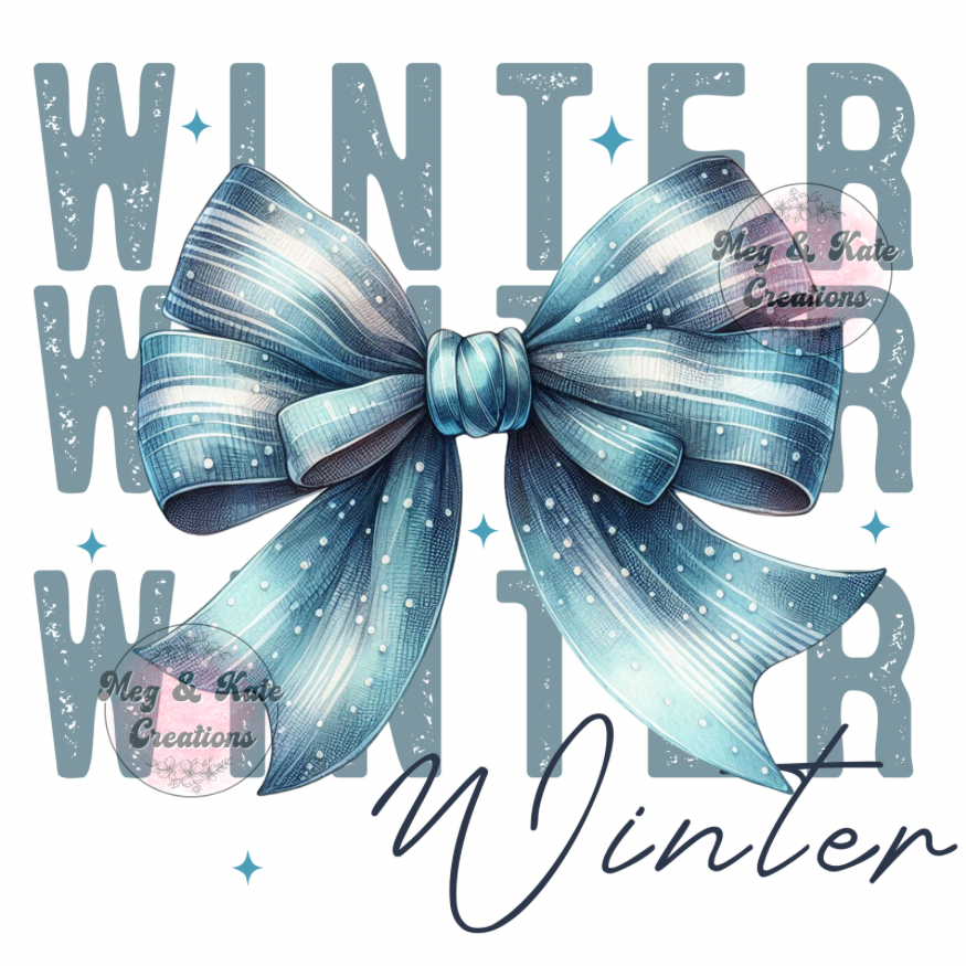 Winter Bow DTF TRANSFER