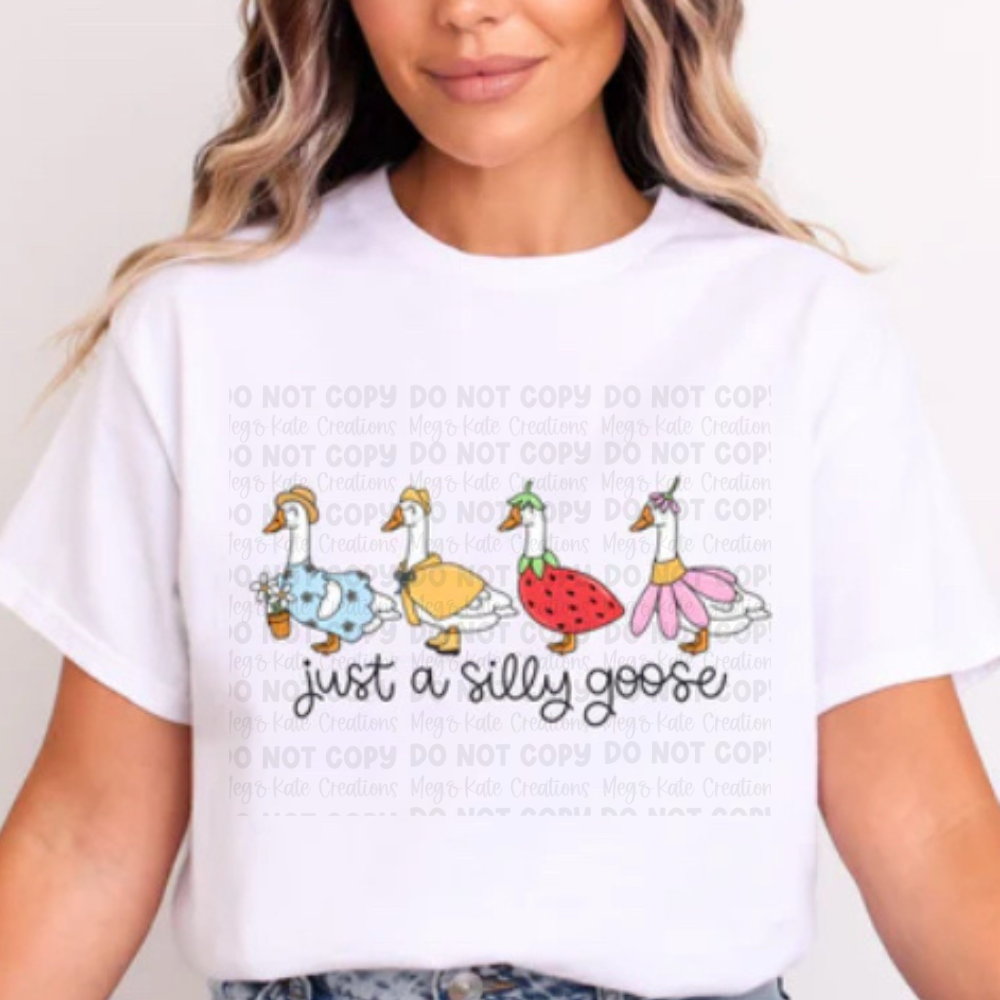 *PREORDER* Just a Silly Goose Glitter Screen Print