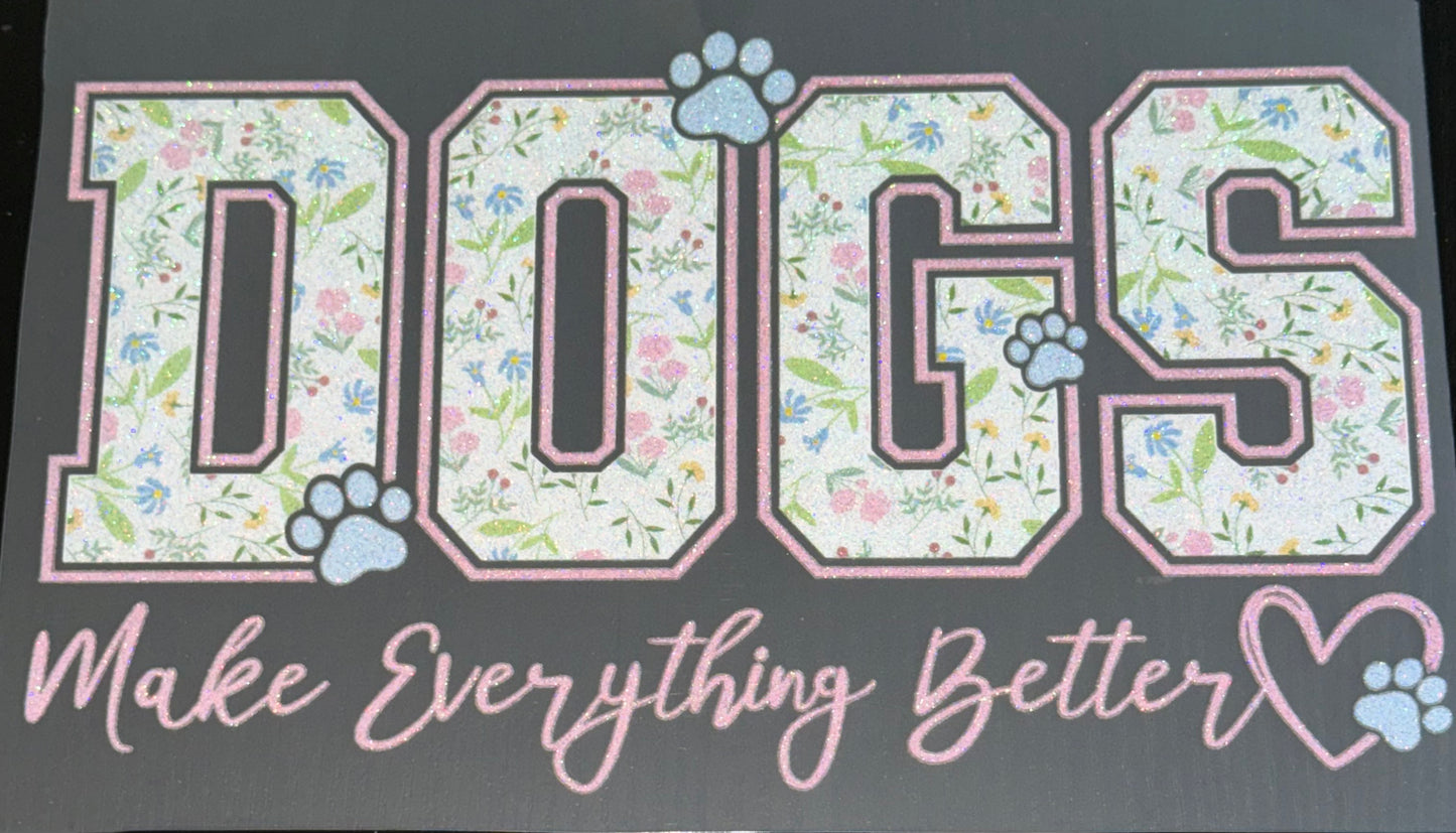 Dogs Glitter Screen Print