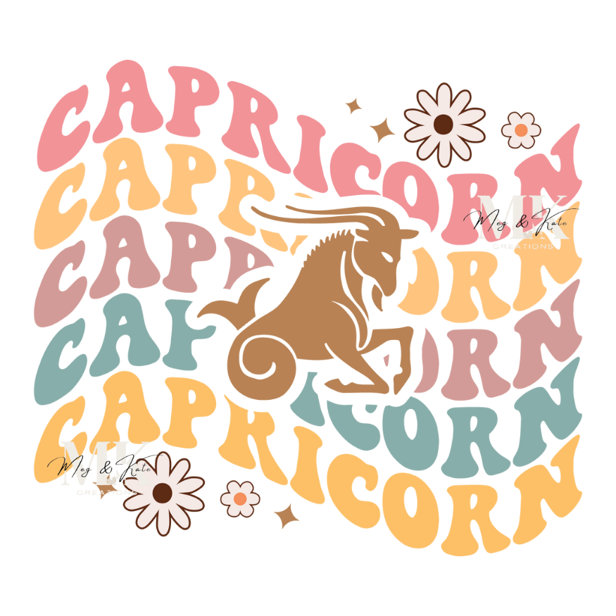 Capricorn Retro DTF TRANSFER
