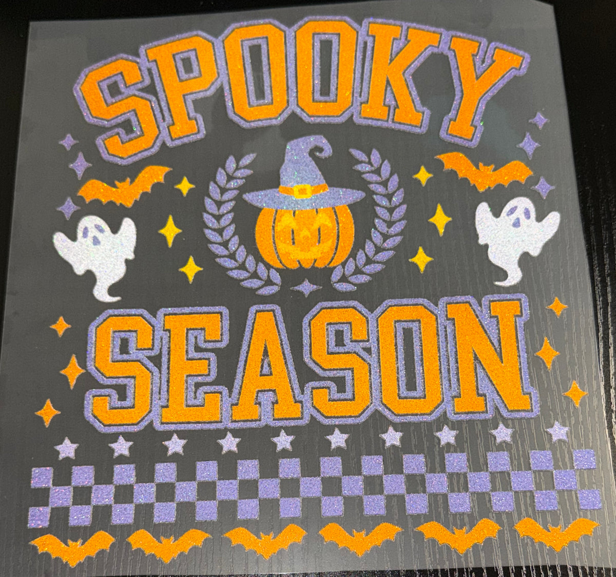 Spooky Season (Orange & Purple) Glitter Screen Print