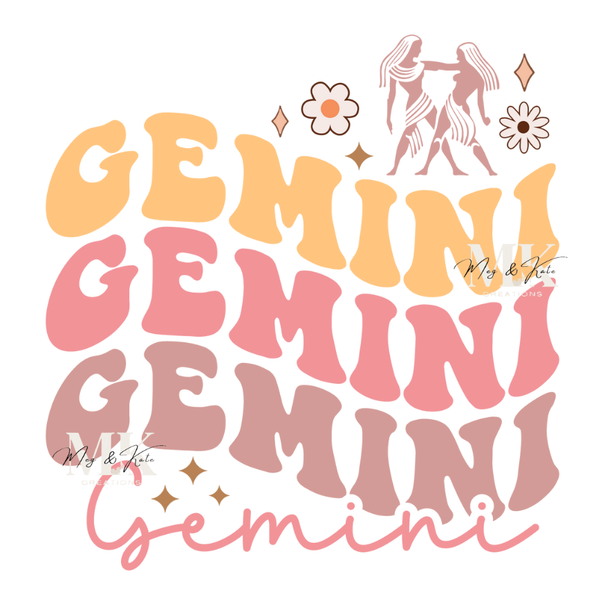 Gemini Retro DTF TRANSFER