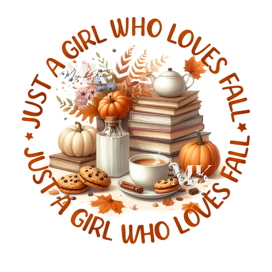Girl Who Loves Fall DTF Transfer