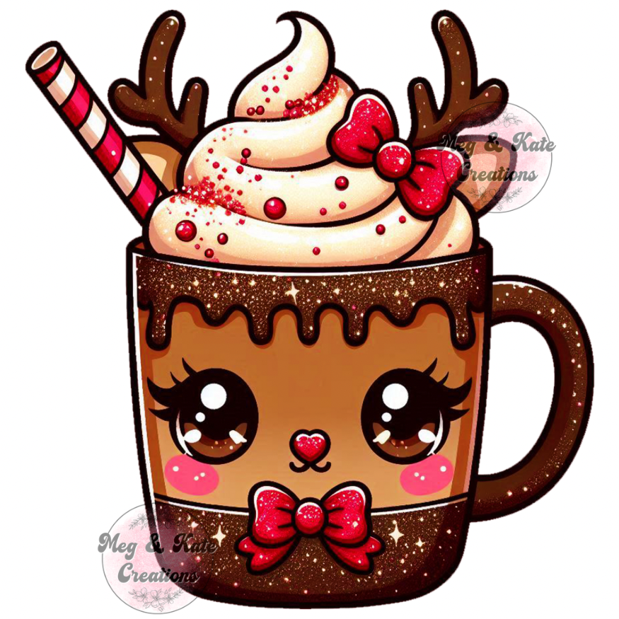 Reindeer Cup DTF TRANSFER
