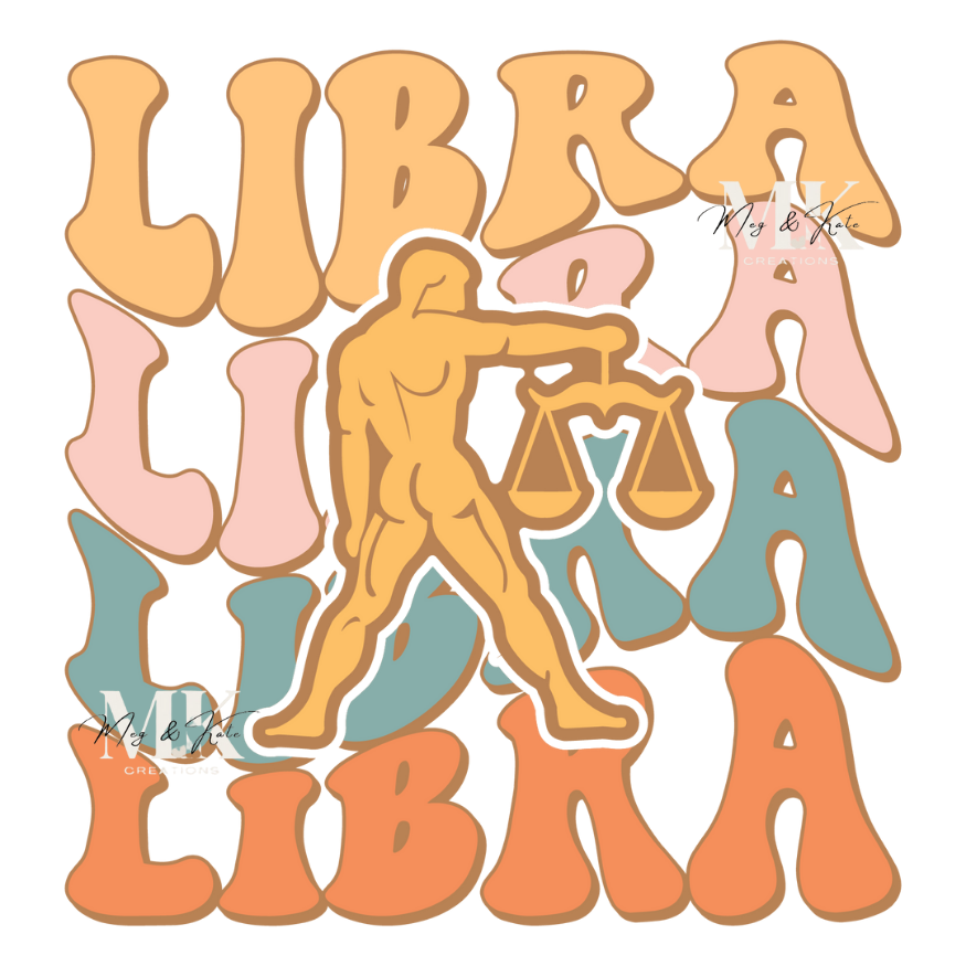 Libra Retro DTF TRANSFER