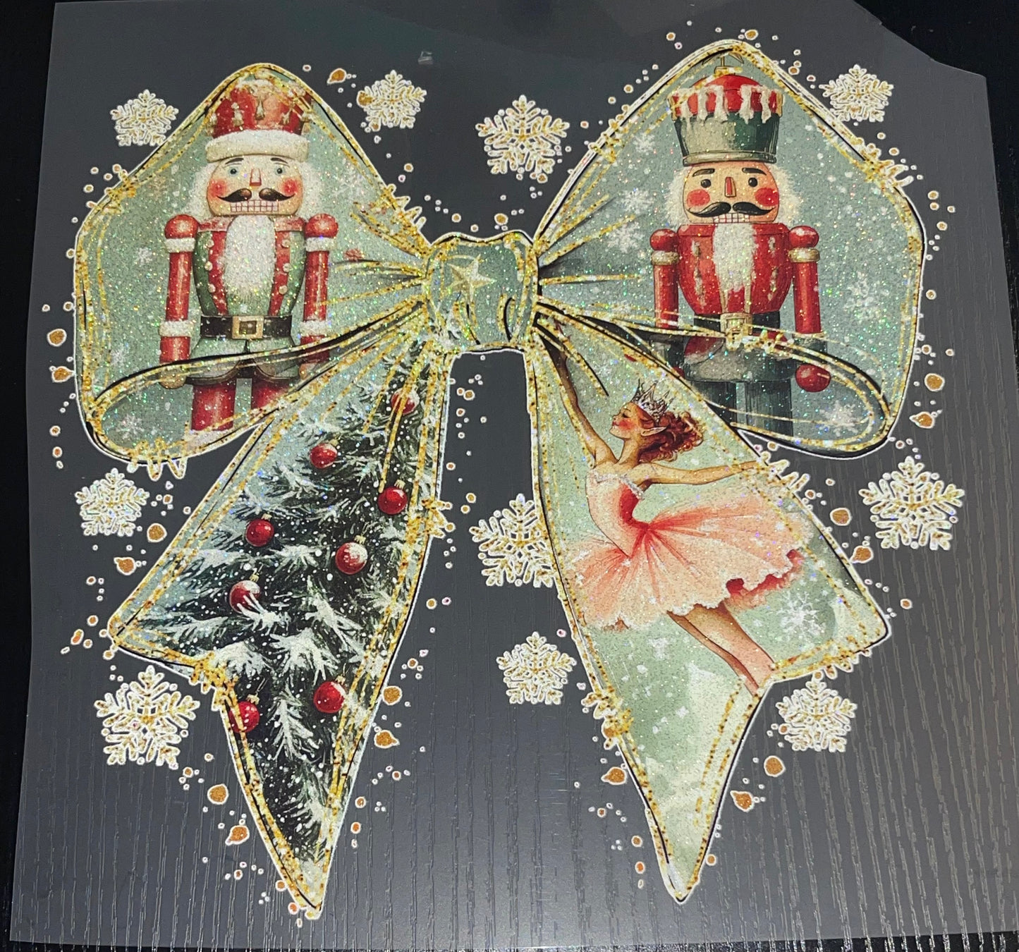 Nutcracker Bow Glitter Screen Print