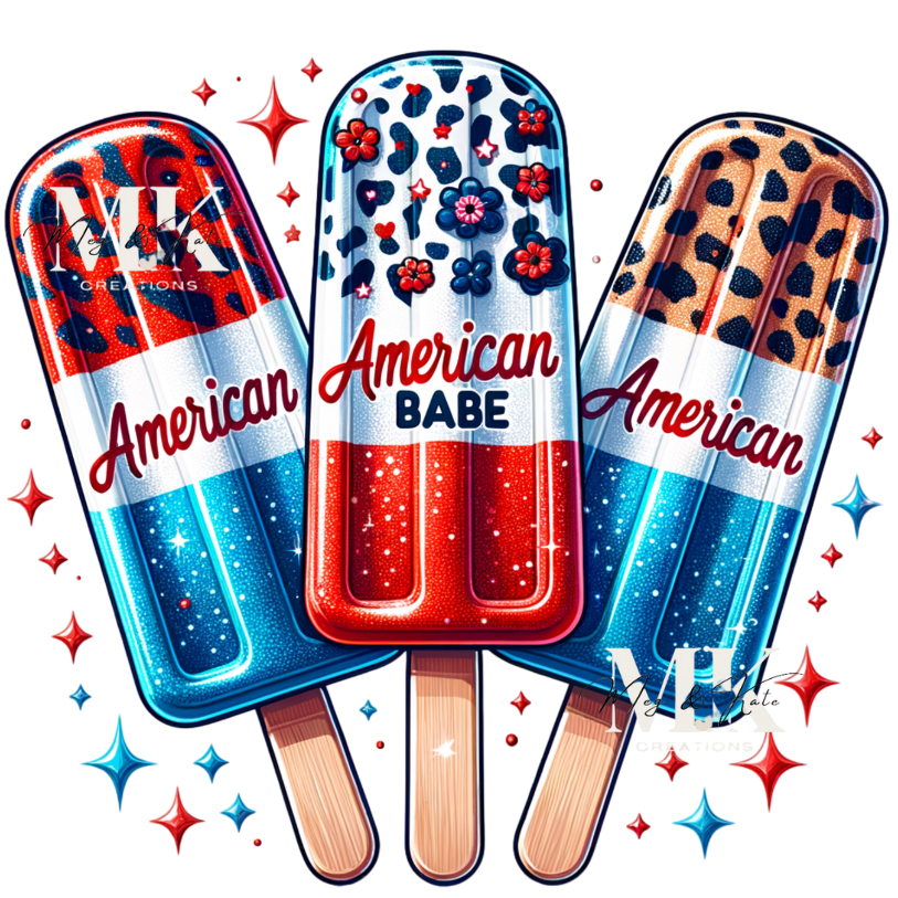 American Babe Pops DTF TRANSFER