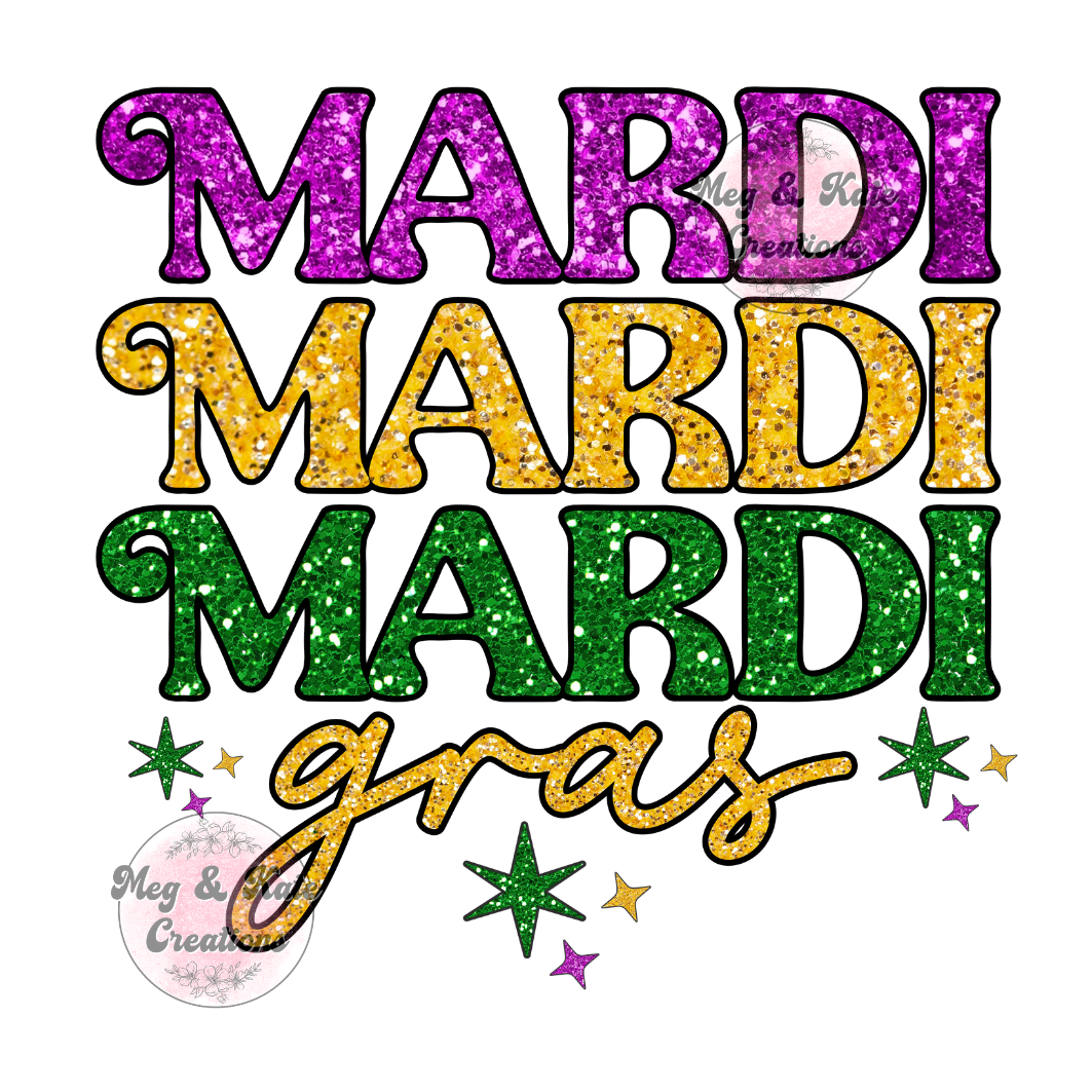 Mardi Gras DTF TRANSFER