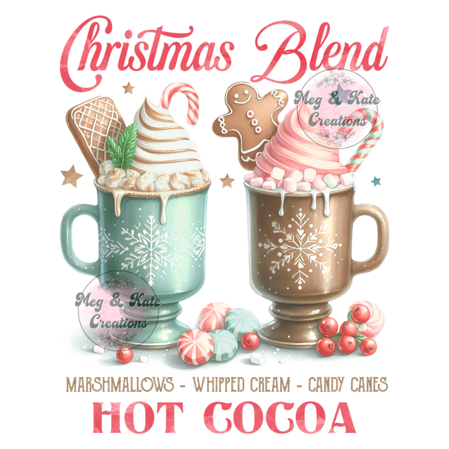 Christmas Blend Cups DTF TRANSFER