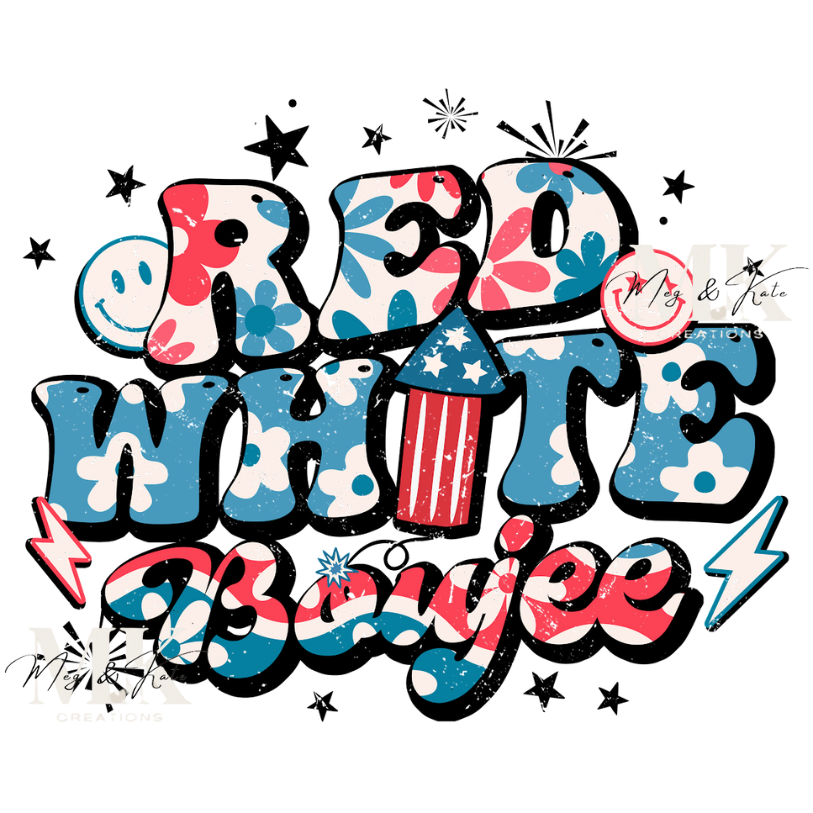 Red White & Boujee DTF TRANSFER