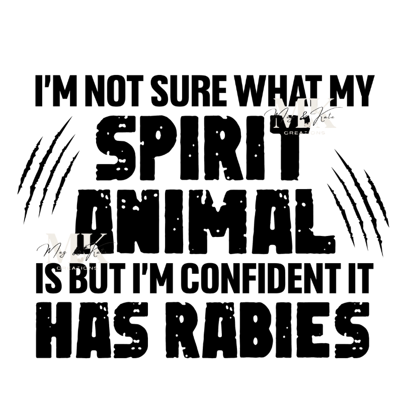 I'm Not Sure What My Spirit Animal Is DTF TRANSFER
