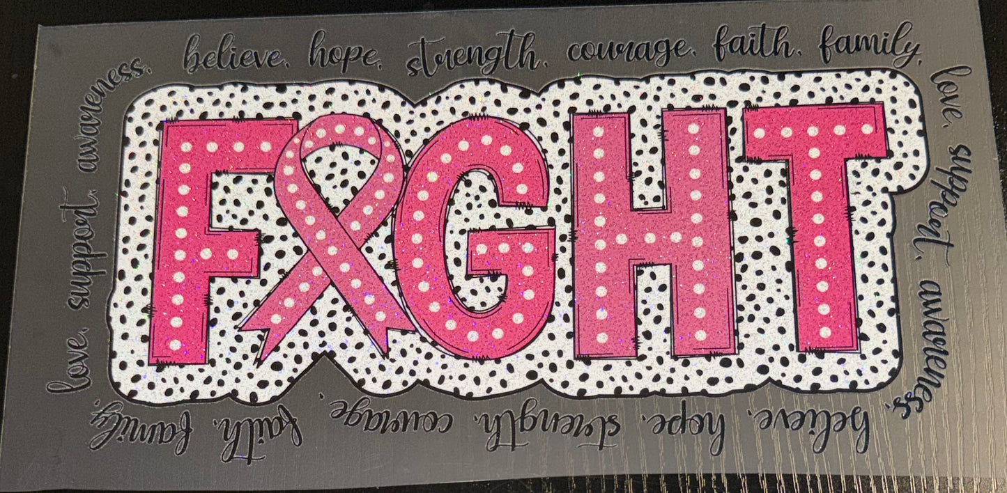 Fight Glitter Screen Print