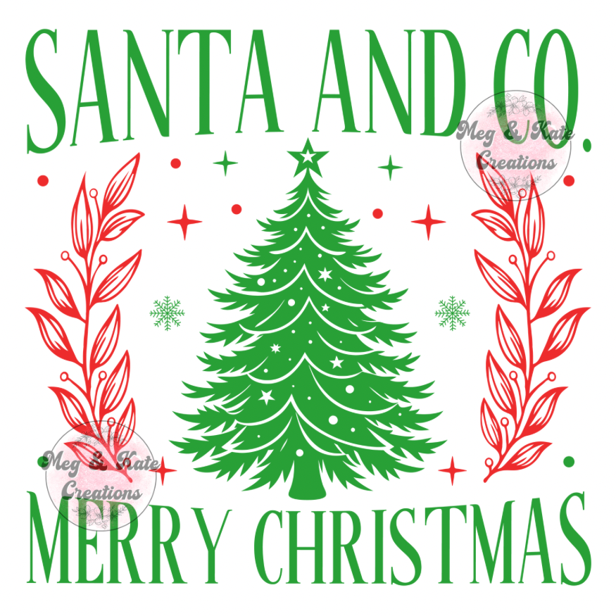 Santa and Co. Merry Christmas DTF TRANSFER