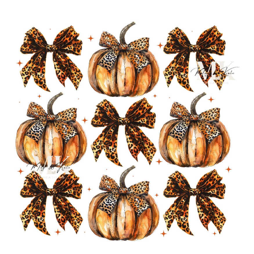 Pumpkins & Bows DTF TRANSFER