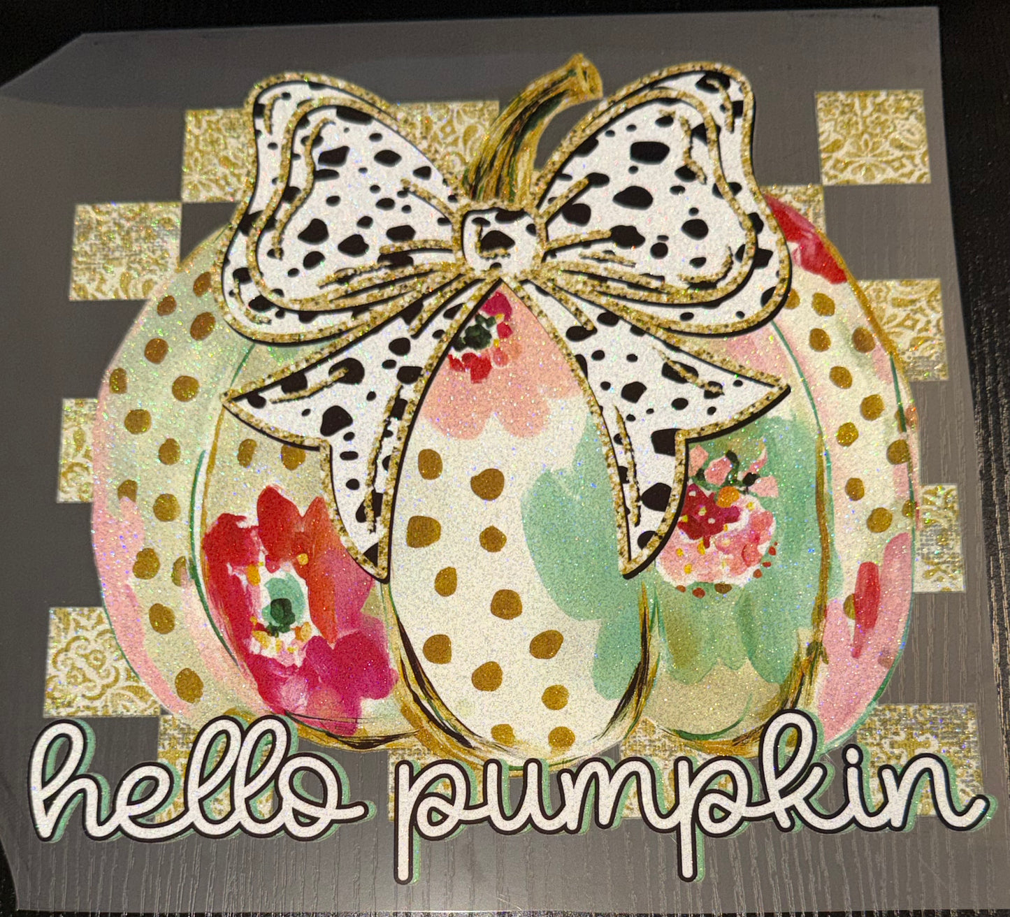 Hello Pumpkin Glitter Screen Print