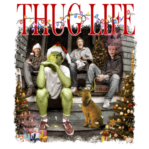Thug Life Christmas Characters DTF TRANSFER