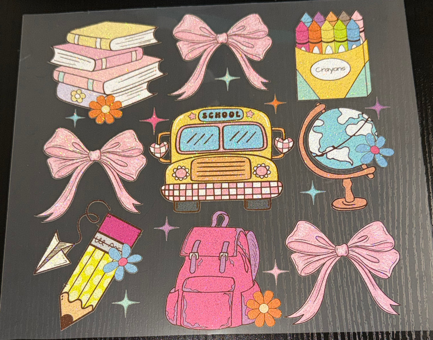 School Coquette Glitter Screen Print