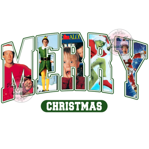 Christmas Movies Merry Christmas DTF TRANSFER