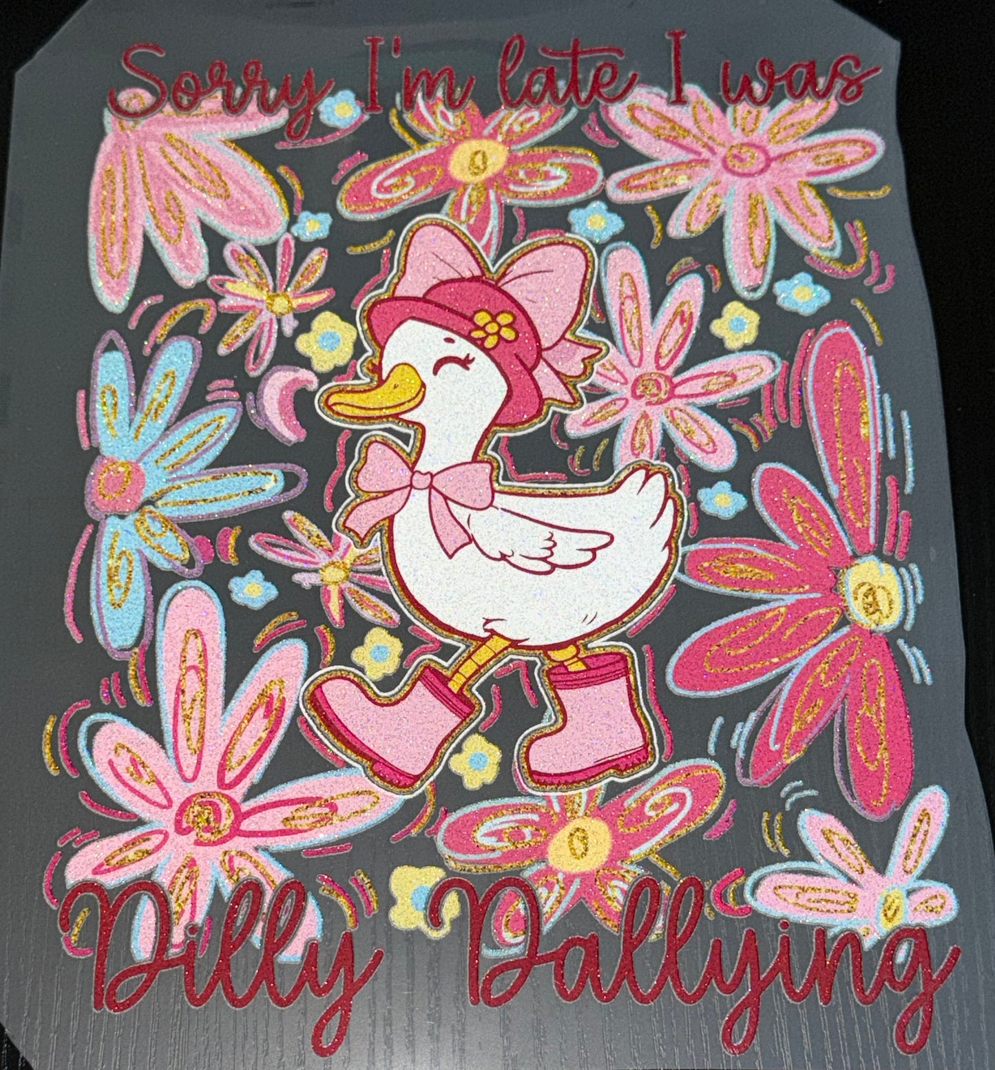 Dilly Dallying Glitter Screen Print