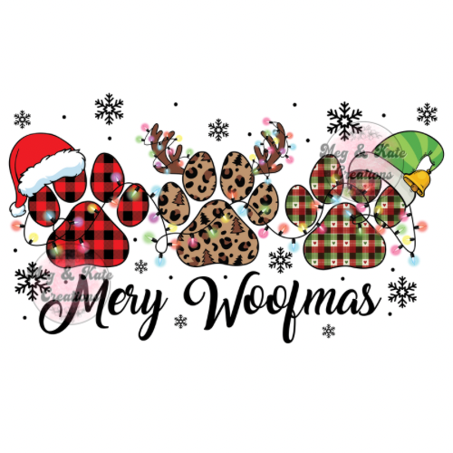 Merry Woofmas Paws DTF TRANSFER