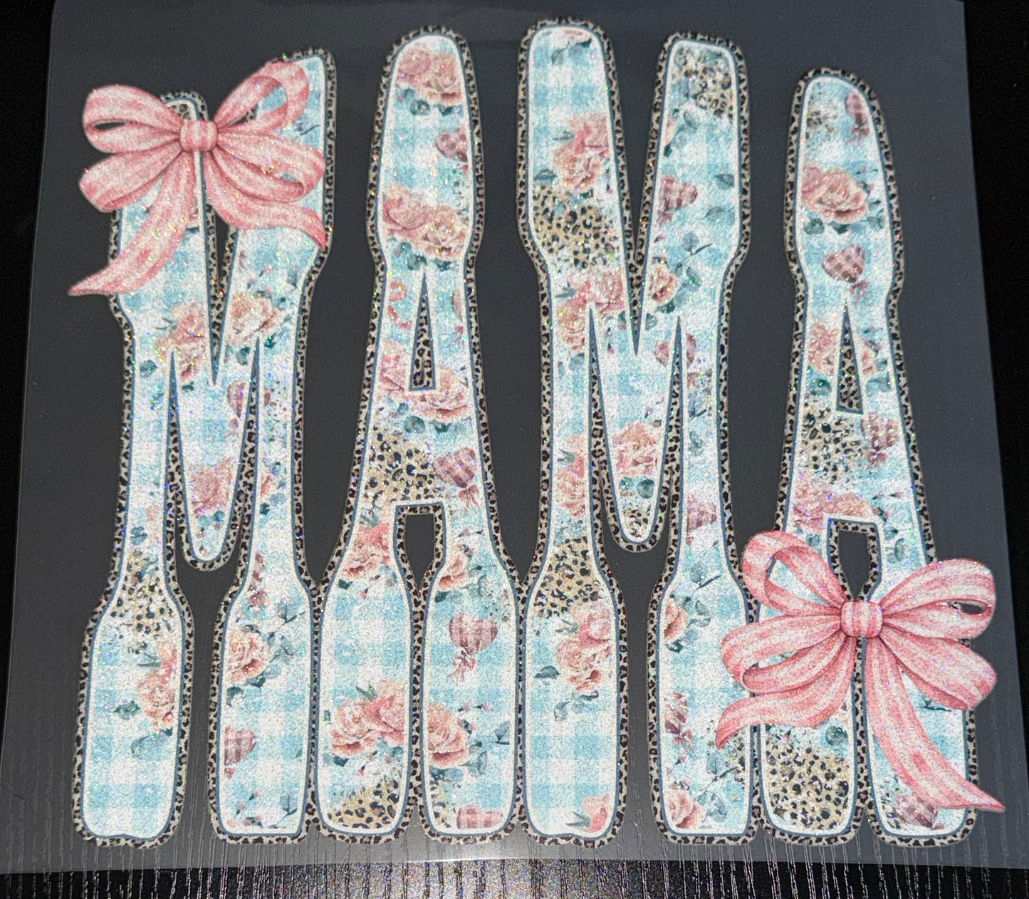 Blue Mama Glitter Screen Print