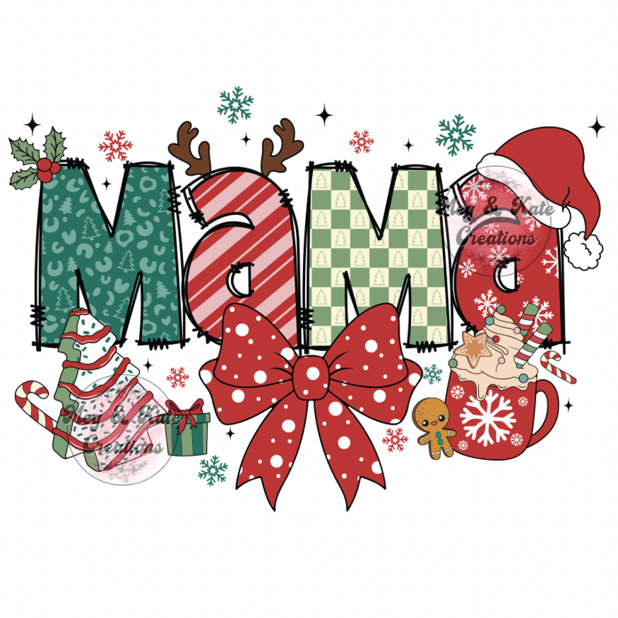 Christmas Mama DTF TRANSFER