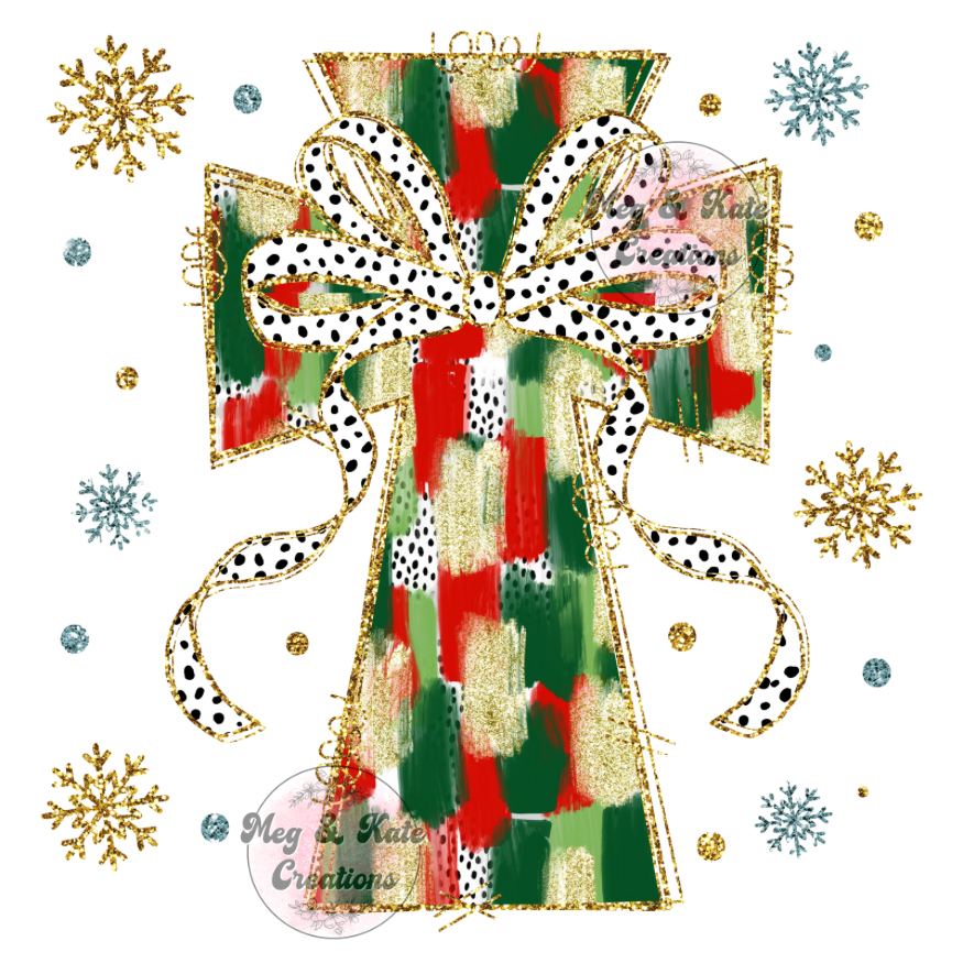 Polka Dot Bow Cross DTF TRANSFER