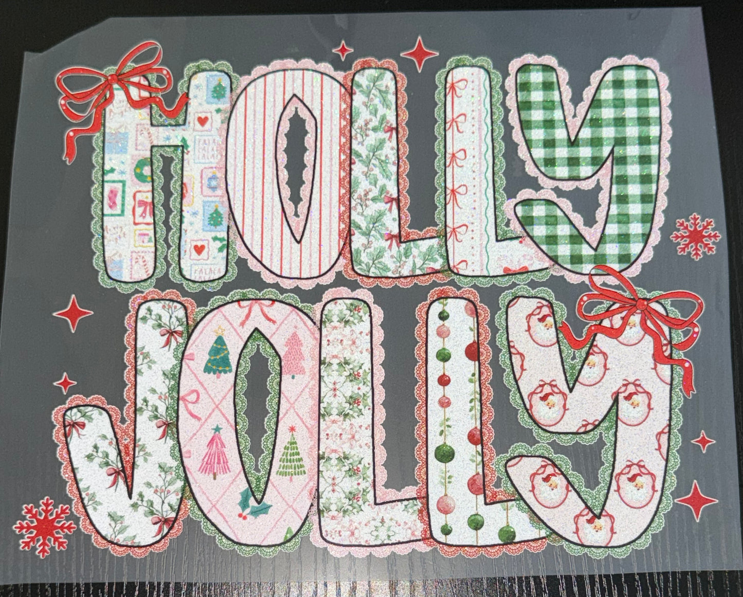 Holly Jolly Glitter Screen Print