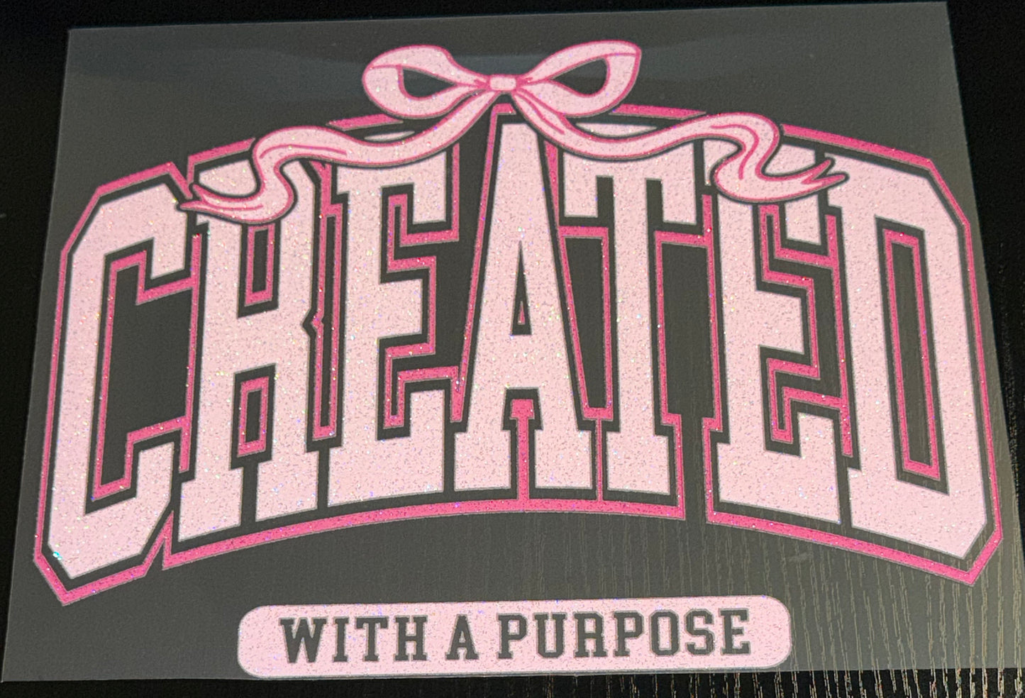 Created with a Purpose Glitter Screen Print