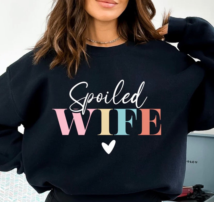 *PREORDER* Spoiled Wife Glitter Screen Print