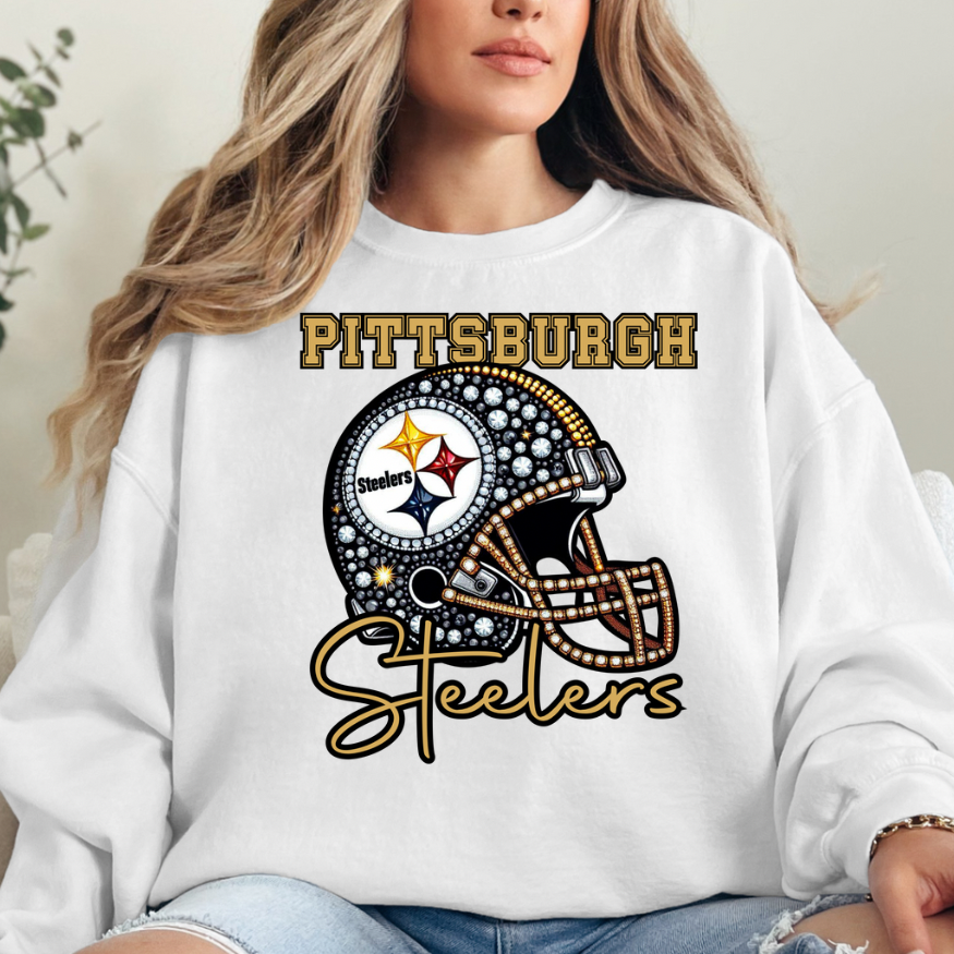 Steelers helmet rhinestone