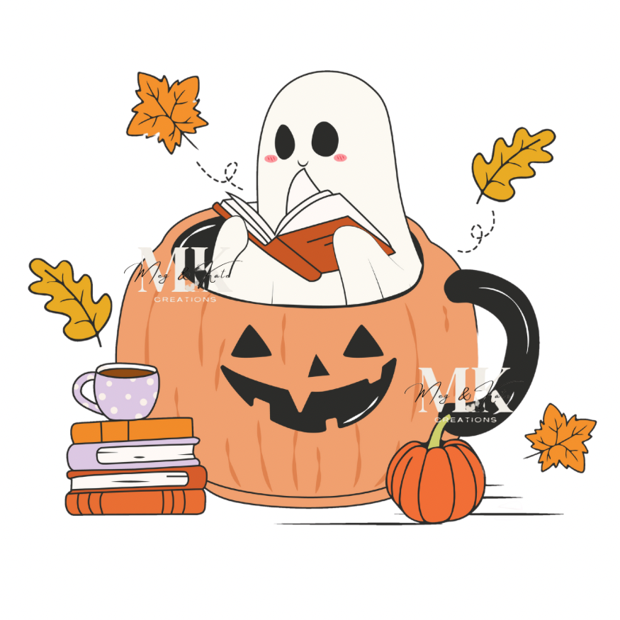 Ghost In Pumpkin DTF TRANSFER