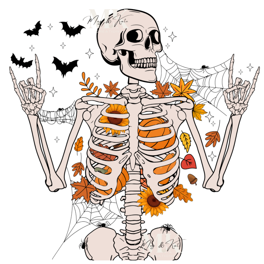 Fall Skeleton DTF TRANSFER