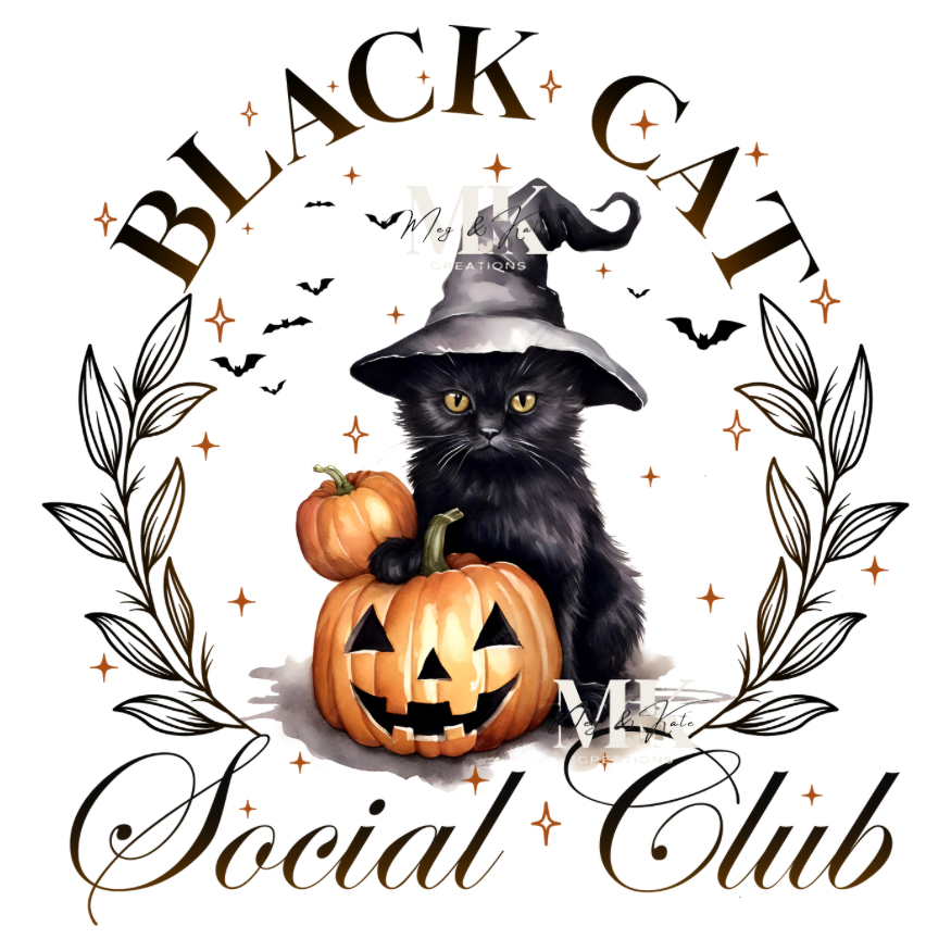 Black Cat Social Club DTF TRANSFER