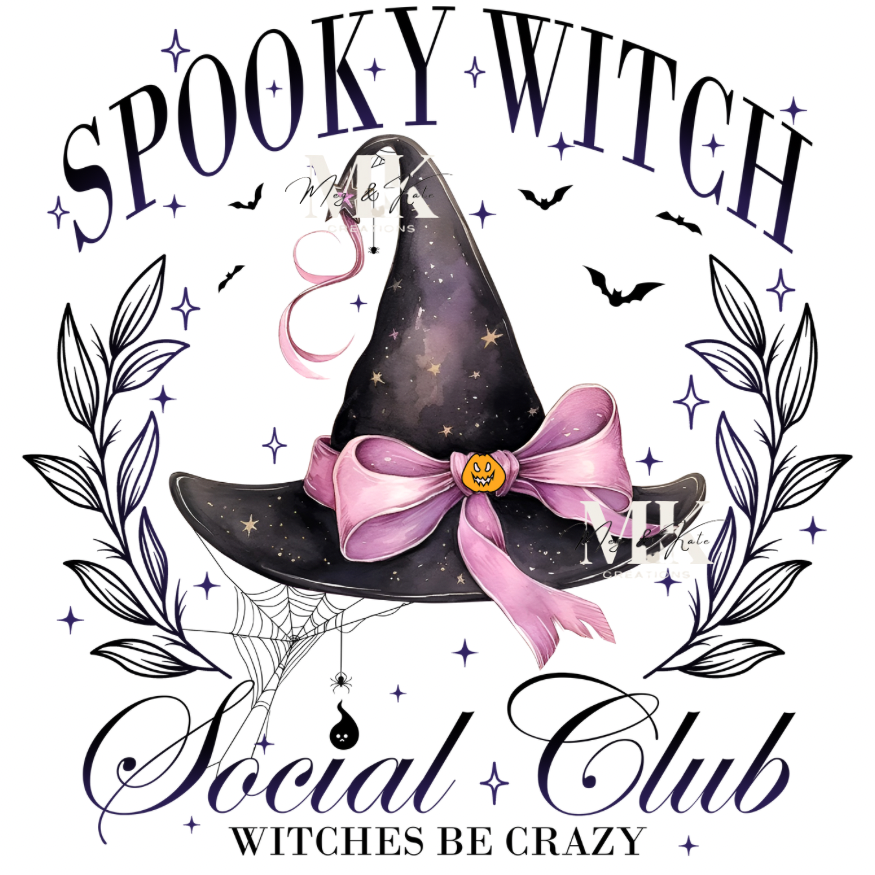 Spooky Witch Social Club DTF TRANSFER